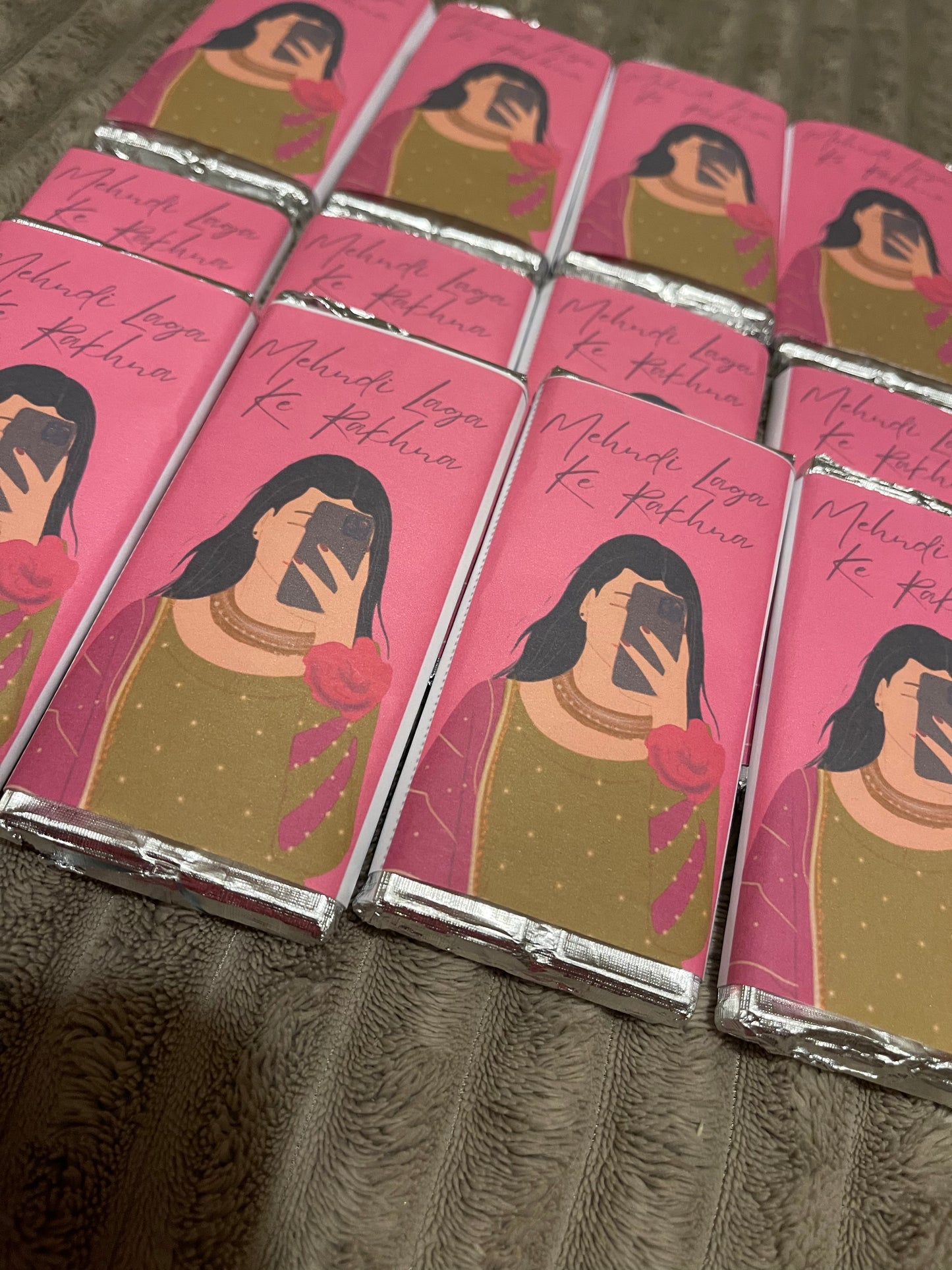 Mehndi Chocolate Favour Template