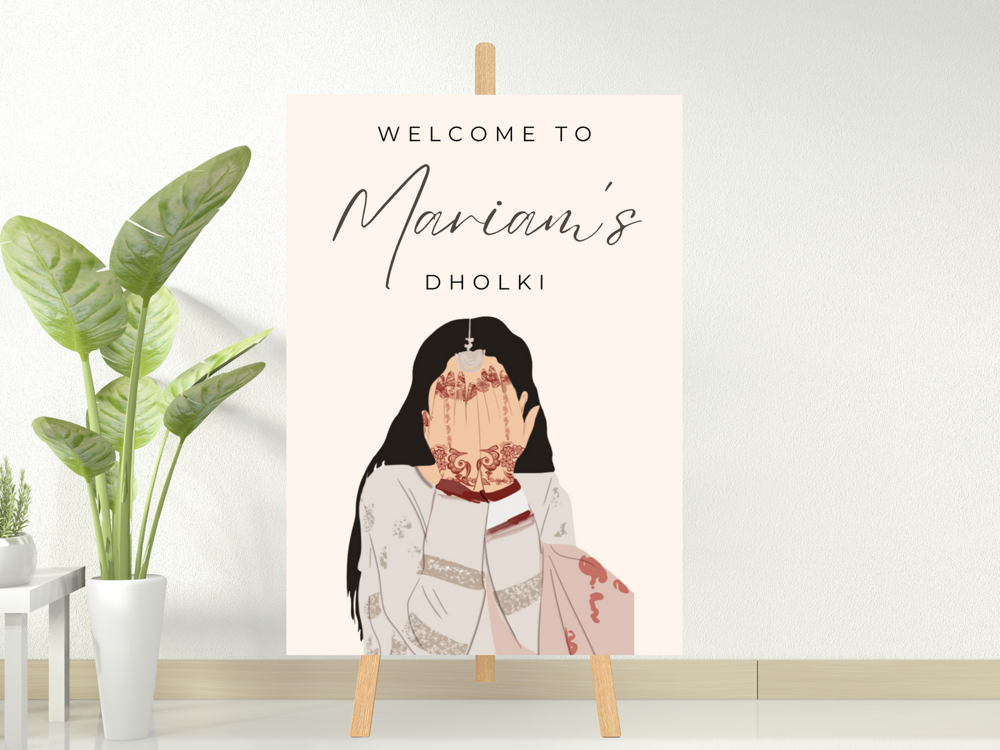 Dholki Welcome Sign | Editable
