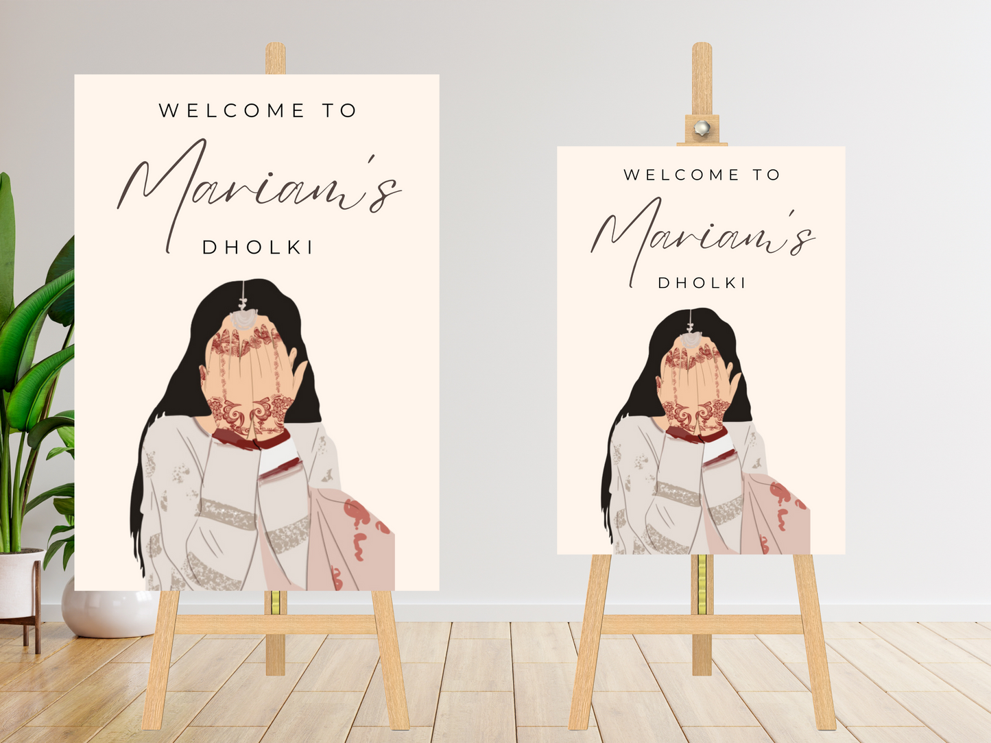 Dholki Welcome Sign | Editable