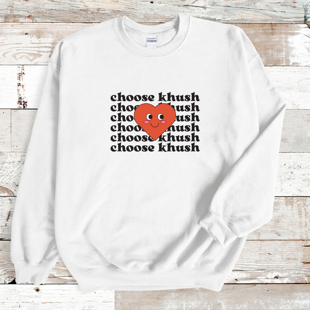 Choose Khush Sweatshirt | White