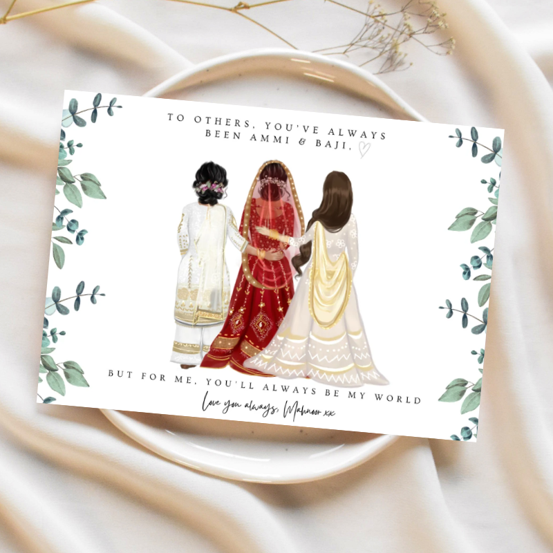 Personalised Dulhan Sister's Print (up to 4 people)