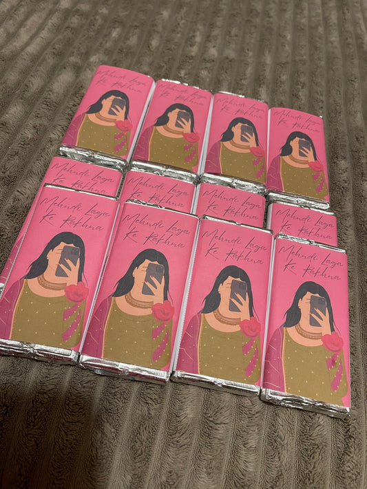 Mehndi Chocolate Favour Template