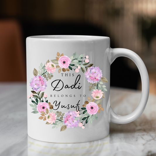 Floral Personalised Name Mug