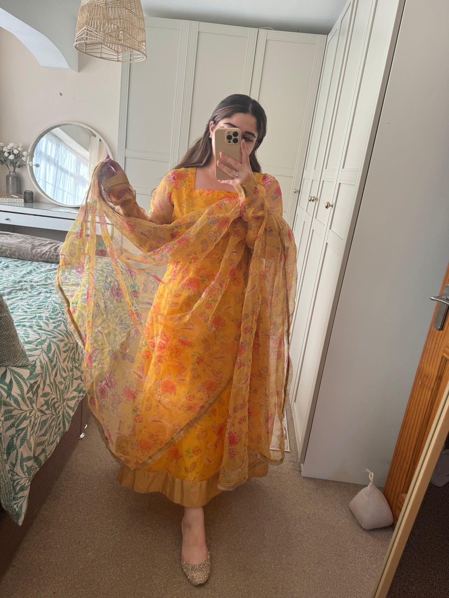 Phool Organza 3PC | Yellow