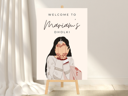 Dholki Welcome Sign | Editable