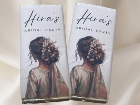 Bridal Party Chocolate Favour Template